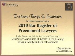 Erickson, Thorpe & Swainston - Preeminent Lawyers