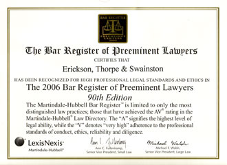 Erickson, Thorpe & Swainston - Preeminent Lawyers