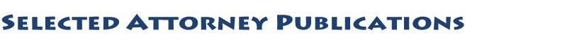 Attorney Publications